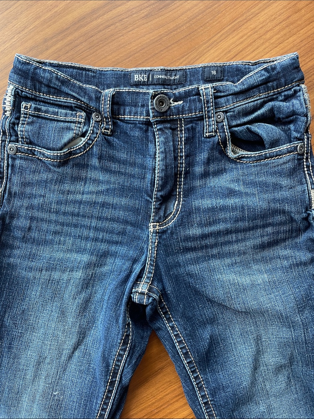 BKE Conner Straight Light Wash Kids or Young Men’s Jeans - Blue